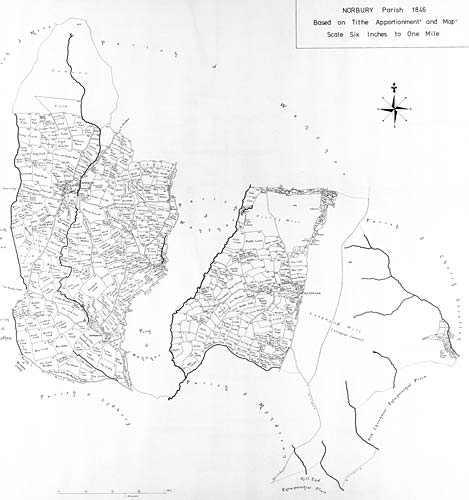 Field name map of Norbury Parish