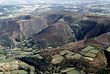 Aerial view of valleys of the Stiperstones