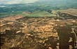 Aerial view of the north end of the Long Mynd